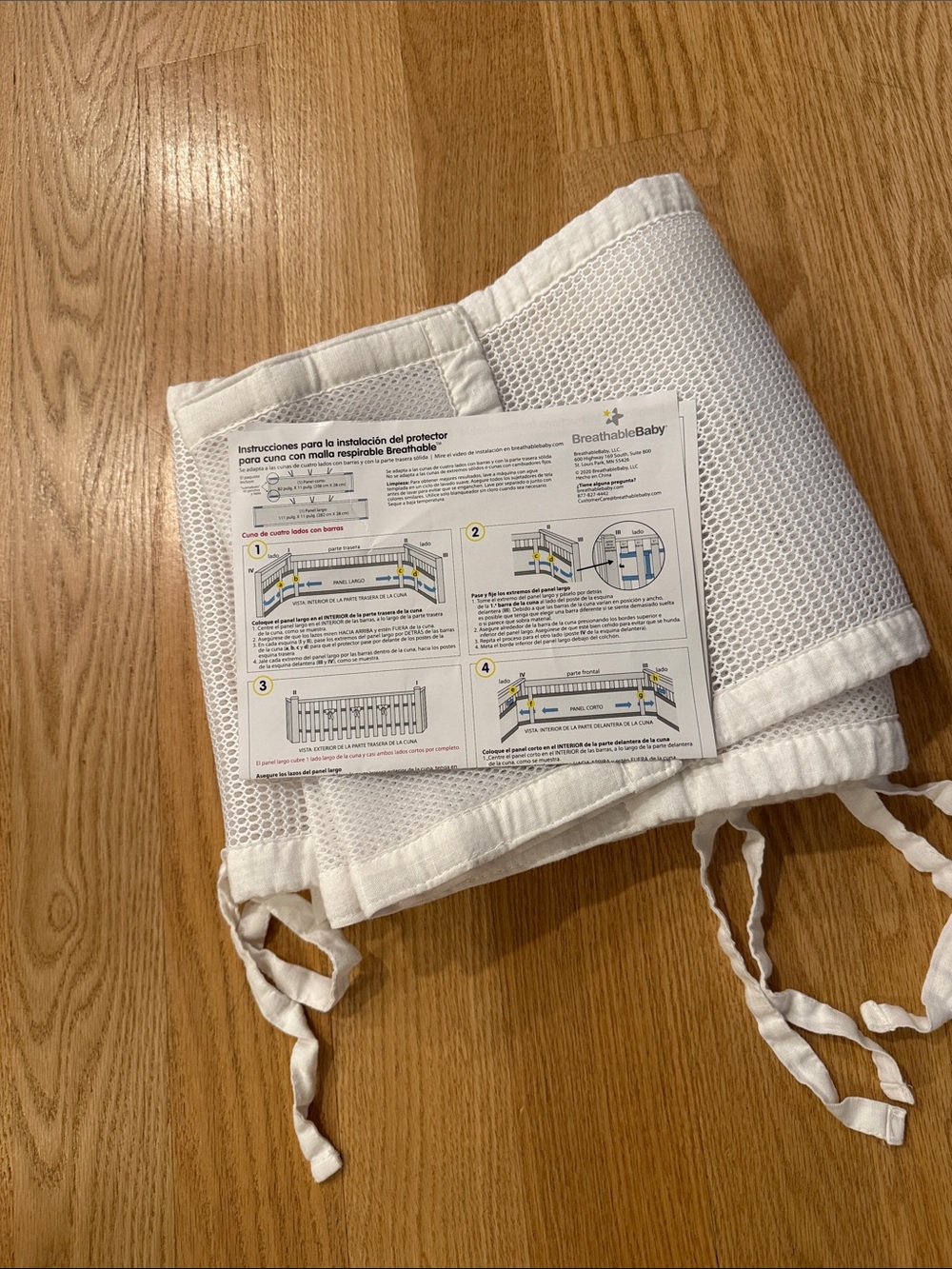 BreathableBaby White Mesh Crib Bumper - Breathable Crib Liner